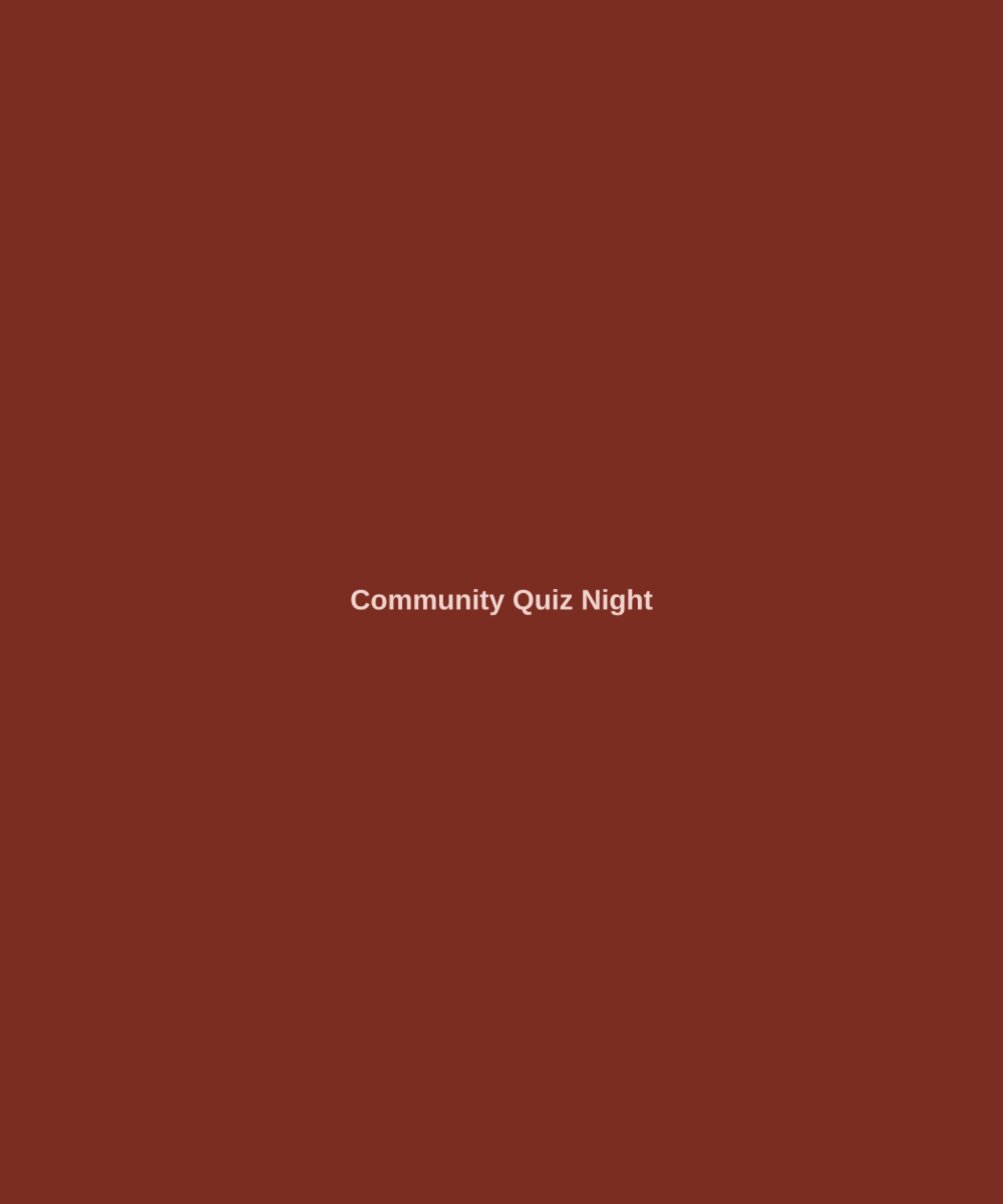 Community Quiz Night at Caffi Isa